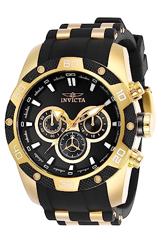 INVICTA Herren Analog Quarz Uhr mit Edelstahl Armband 25835 von Invicta