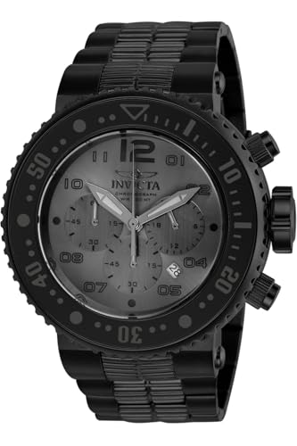 Invicta Herren Pro Diver Analog Display Quarz Taucheruhr mit Edelstahlarmband, schillernd, schwarz, 29.3 (Modell: 25078), Gunmetal, Einheitsgröße, Taucher, Chronograph von Invicta