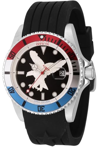 Invicta Pro Diver 45872 Quarz Herrenuhr - 42mm, Silber, 42, Band von Invicta