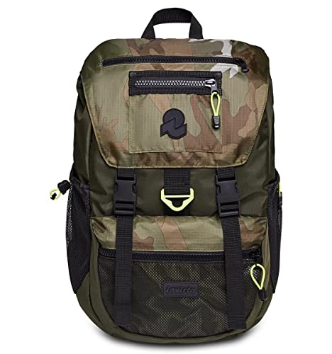 INVICTA JOLLY X Praktischer Rucksack, aus nachhaltigem Stoff für, für Freizeit, Ausflüge, Uni, Büro; Laptopfach bis 15,6'' Unisex; Tagesrucksackfür Damen & Herren; Italienisches Design, moosgrün von Invicta