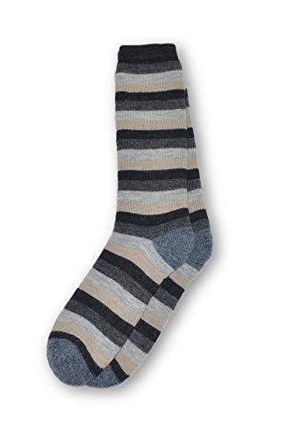 Invisible World Damen Alpaka Mischung Gepolsterte Stiefelsocken Streifen Erde von Invisible World