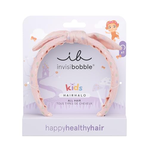 Invisibobble Hairhalo Kids x1 Haarreif für Mädchen, Rosa, mit Schleife – Haarreif für Mädchen, anpassungsfähige Form, für Babys, Mädchen, mit starkem Halt von Invisibobble