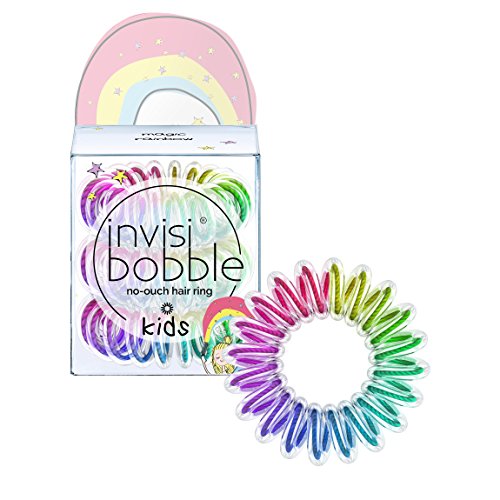 invisibobble Kinder Haargummi Magic Rainbow I 3x Spirale Haargummis Mädchen bunt für Kinder I das Original, designed im Herzen Münchens, Regenbogen/Bunt von Invisibobble