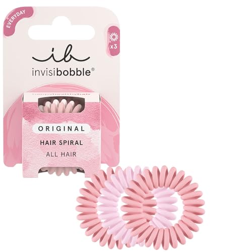 invisibobble Original Haargummi The Pinks I 3x Spirale Haargummis Rosa Matt für Mädchen & Damen I designed im Herzen Münchens von Invisibobble