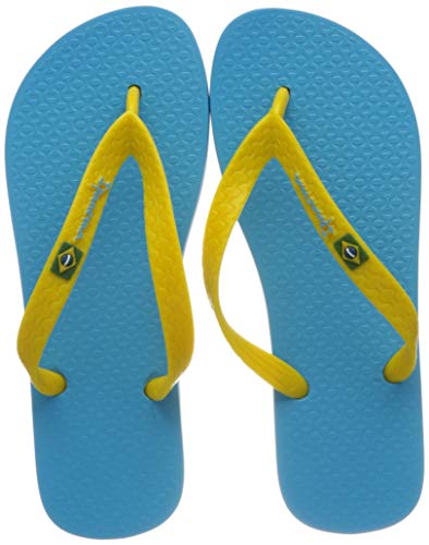 Ipanema Classic Brasil II Kids Zehentrenner, Blue/Yellow, 25.5 EU Schmal von Ipanema