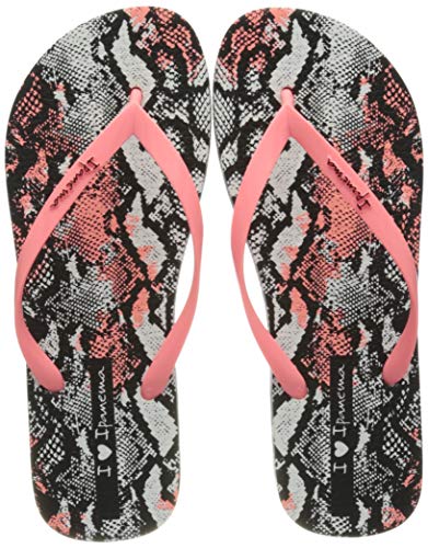 Ipanema Damen I Love Safari FEM Zehentrenner, White/pink/Black, 41.5 EU Schmal von Ipanema