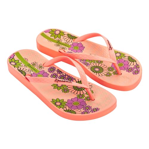 Ipanema Damen Zehentrenner Badeschuhe Strandschuhe Anatomic Temas XIV, Farbe:Lachs, Artikel:-AO924 pink/pink/green, Schuhgröße:41/42 von Ipanema