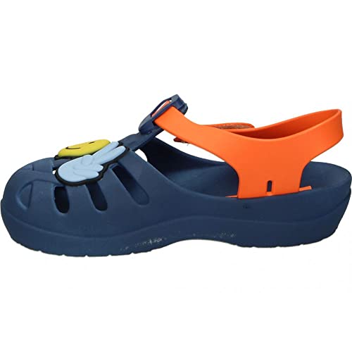 Ipanema Summer IX Baby - Sandale aus geschlossenem Gummi mit Spitze für Kinder, Blau-Orange, 27 EU von Ipanema