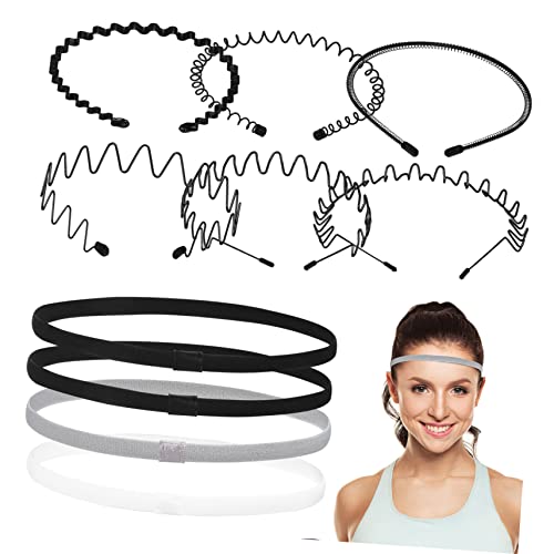 Ipetboom 10St Stirnband aus Draht schwarze gewöhnliche Kopfbedeckung Fußball-Stirnband entsprungen Tiara Haarhalter für Männer elastische Haarbänder wellig Feder Schweißband Mann Metall von Ipetboom