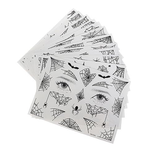 Ipetboom 12blätter Halloween Spider Face Tattoos Temporäre Aufkleber Für Gruselige Kostüme -muster Für Gesicht Und Für Partys Und Maskeraden Ipetboom 12blätter Halloween Spider Face Tattoos Temporäre Aufkleber Für Gruselige Kostüme -muster Für Gesicht Und Für Partys Und Maskeraden von Ipetboom