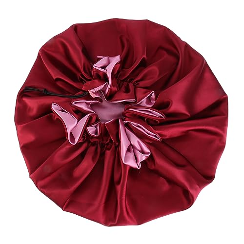 Ipetboom 1Stk Spitze Nachthaube Duschhaube Satin-Turban für Männer doppellagige Duschhauben Satinhaube Bandanas für Männer Bademütze Damen Badekappe Doppelschicht Schal Hut von Ipetboom