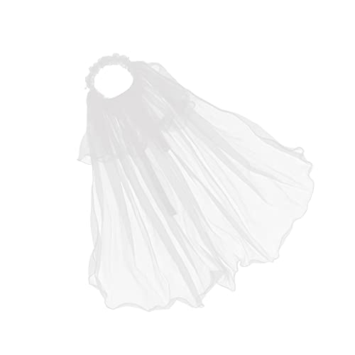 Ipetboom 1Stk einfacher Schleierkranz Mädchen standesamtliche hochzeitskleider für die braut Tiara weißes Hochzeitskleid Blumenschleier Stirnband Stirnband Krone von Ipetboom