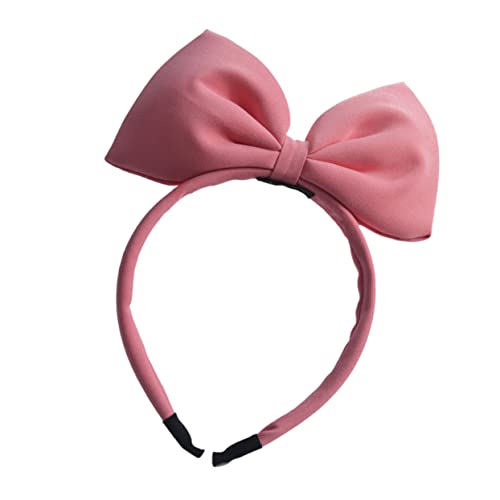 Ipetboom Damen Stirnbänder 1stk Rosa Haargummi Rosa Stirnbänder Bowknot-haarband Verzierte Stirnbänder Für Damen Großer Bogen Schleife Haarreifen Mahjong-tischdecke Mädchen Kind Stirnband von Ipetboom