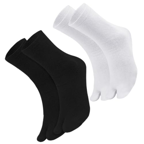 Ipetboom 2 Paar Zehensocken damen Zehensocken für Damen Socken für Männer Socken mit getrennten Zehen für Frauen rutschfeste Zehensocken Mittlerer Lauf Tabi-Socken Japan von Ipetboom