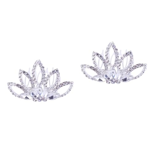 Ipetboom 2 Stk Haargummis Haarklammern für Frauen Kostüm-Haarband Haarkämme für Frauen braut haar Tiara haarschmuck Kamm Kopfschmuck für die Braut Hochzeit Kopfbedeckung Zubehör Damen Weiß von Ipetboom