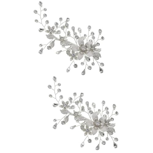 Ipetboom 2st Brautjungfer Hochzeit Haarnadel Glänzende Haarspangen Haarschmuck Für Die Braut Kopfbedeckungen Für Damen Hochzeit Haarspangen Fräulein Hochzeitskleid Seitenclip Zinklegierung von Ipetboom