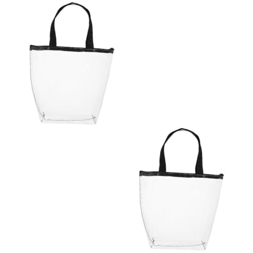 Ipetboom 2St transparente Reißverschlusstasche Schultertasche durchsichtige Kosmetiktaschen Make-up-Taschen Kulturbeutel PVC-Waschbeutel Mehrzweck Wäschesack Aufbewahrungstasche Reisen von Ipetboom