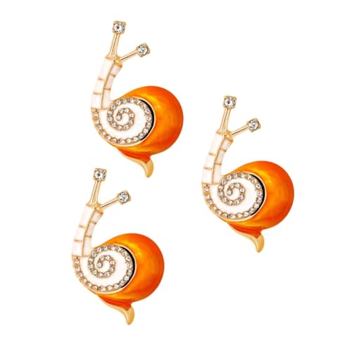 Ipetboom 3 Stck. Kreative Schneckenbrosche Vielseitige Dekoration für Kleidung Taschen Hüte für Perfektes für Design Orange Ipetboom 3 Stck. Kreative Schneckenbrosche Vielseitige Dekoration für Kleidung Taschen Hüte für Perfektes für Design Orange von Ipetboom