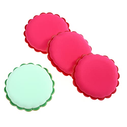 Ipetboom 4 Stück Sonnenblume Blätterteig Make-up-Kissen-Puff Wattepads aus Baumwolle lose Schwämme Puderquaste Make-up-Puff runder Make-up-Schwamm bilden Luftpolsterpuff von Ipetboom