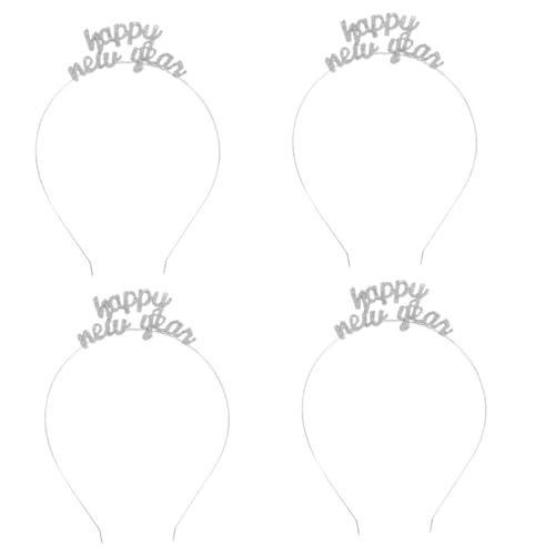 Ipetboom 4 Stück Kopfbedeckungen Für Damen Partyzubehör Für Das Neue Jahr Neue Partei Mädchen Geschenk Haare Für Die Party Haarschmuck Aus Strass Haarreifen Fräulein Stirnband Legierung von Ipetboom