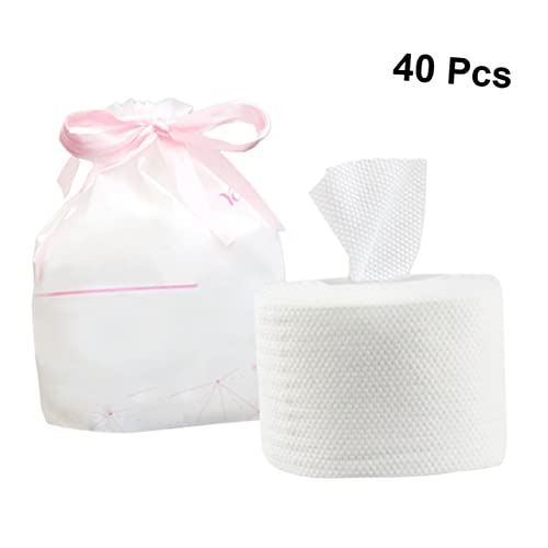 Ipetboom Gesicht 40St Abschminktuch Handtuch mit doppeltem Verwendungszweck trockene Tücher für Babys Babyhandtücher Make-up-Baumwolle Gesichtstuch bilden Baumwollhandtuch Weiß von Ipetboom