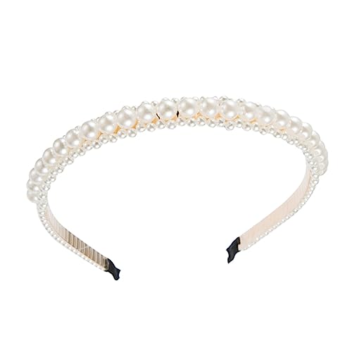Ipetboom 6 Stk Perlenwickelreifen Haargummis für Mädchen weißes Dekor Haarbänder Tiara Kopfschmuck für die Braut Haarband für Mädchen Europäisch und amerikanisch Haarschmuck Zubehör von Ipetboom
