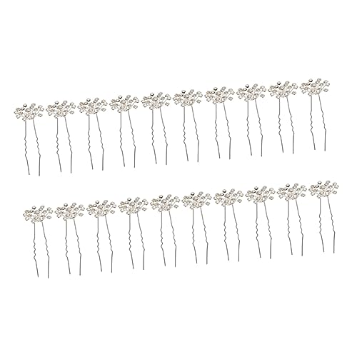 Ipetboom 60 Stk U-förmige Haarnadel dekorative Haarspangen Haarschmuck aus Perlen hochzeitshaar schmuck wedding hair accessories Tiara Haarklammer Haarschmuck für die Hochzeit Diamant Braut von Ipetboom