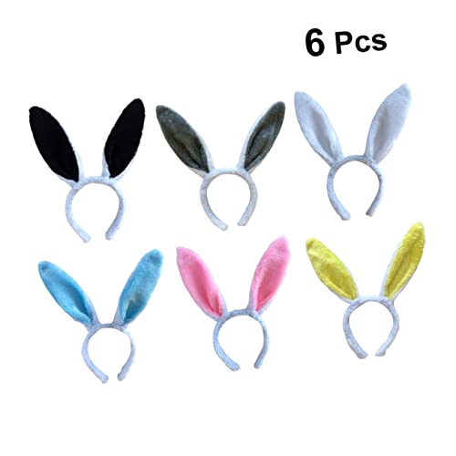 Ipetboom Kopfschmuck 6St Osterhase Hase Dekoration gefüllter Hasenplüsch Hasenkopfschmuck Ohr kuscheltier Tiara Haarreifen Partyzubehör Pailletten Kopfbedeckung Haarschmuck Stirnband von Ipetboom