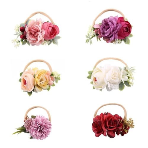 Ipetboom 6St Stirnband für Blumenkinder hair accessories for girls hochzeitshaar schmuck baby mädchen dekor Blumenstirnbänder für Babys Haargummi baby stirnbänder schmücken von Ipetboom