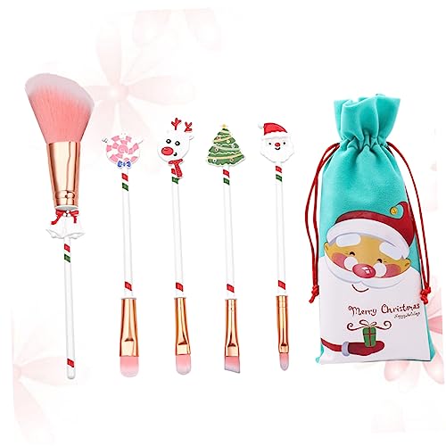 Ipetboom 6St loser Puderpinsel Reisegeschenk Make-up Pinsel Geschenke für kleine Geschenke Kosmetikpinsel Mini-Bürste Elch einstellen Beauty-Tools Lidschatten Pinsel Weiß von Ipetboom