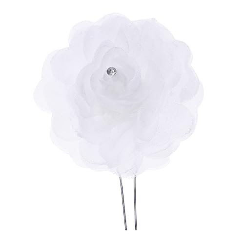 Ipetboom Hochzeit Haarnadel 6st Kopfschmuck Der Bräute Haarschmuck Für Damenclips Haarseitenclip Haarspangen Für Damen Haarspangen in U-form Frauen Haarnadel Weiß Fräulein Rose Schmücken von Ipetboom