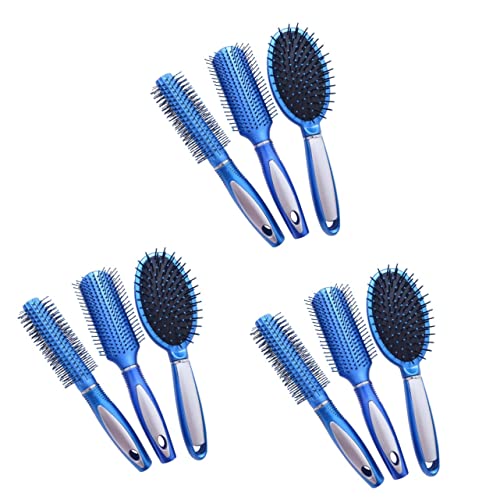 Ipetboom 9 Stk Kronenbogenclip Haarbürste blaue Farbe Baseballschleifen für Mädchen Paddelbürste Nagelmatte aus Silikon Tipps wesentlich Kämme Kamm Massagebürste Haarschmuck mischen Kissen von Ipetboom