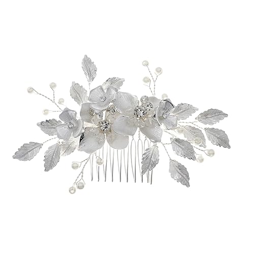 Ipetboom Braut Hochzeit Tiara Haarschmuck Für Frauen Haarschmuck Mit Blumen Haarschmuck Aus Kristall Haarschmuck Für Damen Haarspange Zur Hochzeit Haarspangen Für Mädchen Strass Kleid Kamm von Ipetboom