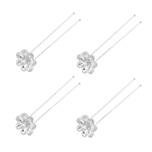 Ipetboom Haarspangen 4 Stück U-förmiger Stift haarschmuck für brautjungfern Braut Hochzeit Haarnadeln Haar Klammern haar spangen Haarklammer Tiara Braut Haarschmuck Hochzeit Haarklemme von Ipetboom