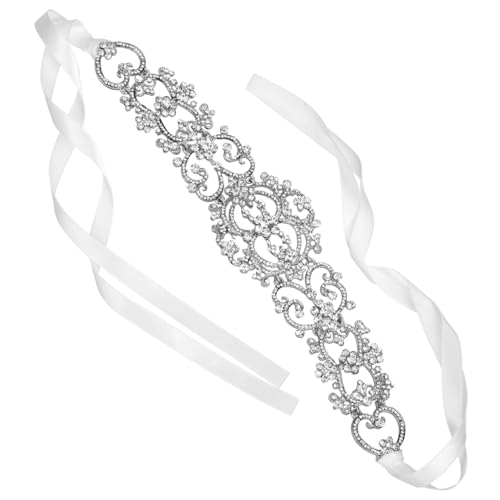 Ipetboom Strass-Stirnband Mädchen-Stirnband leuchtender Kopfschmuck anschnallen Strass-Haarband Strass-Haarschmuck Strass-Tiara Legierung Zubehör Haare hoch schmücken Damen Kopftaste Stoff von Ipetboom