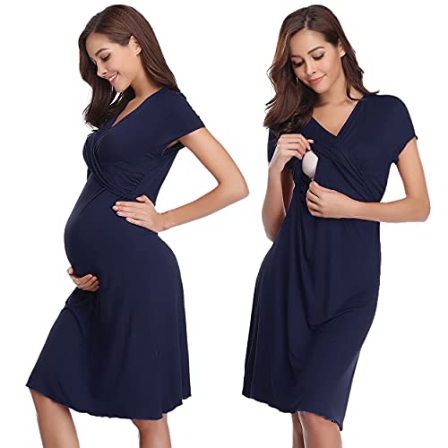 Irdcomps Stillnachthemd Damen Nachthemd Schwangere Baumwolle Umstandsnachthemd Schwangerschaft Kurzarm Geburtskleid Umstandskleid Kurz Schwangerschaft Geburt Stillfunktion Irdcomps Stillnachthemd Damen Nachthemd Schwangere Baumwolle Umstandsnachthemd Schwangerschaft Kurzarm Geburtskleid Umstandskleid Kurz Schwangerschaft Geburt Stillfunktion von Irdcomps