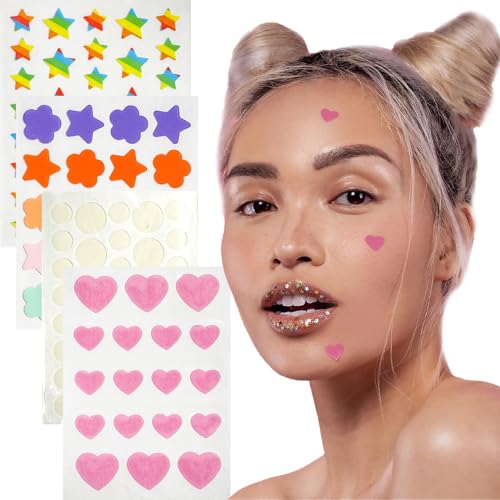 Irikdescia® 110 Stück Pimple Patch, Hydrokolloid, Sterne, Wolken Bilden Sich, Unsichtbar, Abdeckung Pimple, für Haut Schützen (Transparent, Bunt, Mehrfarbig) von Irikdescia