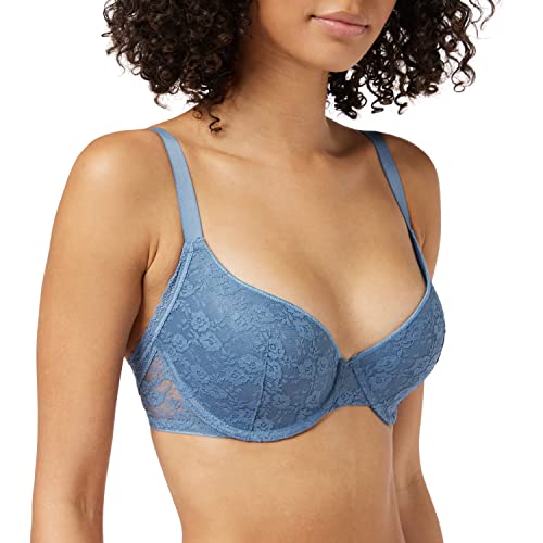 Iris & Lilly Damen Push-up BH Spitze, Puderblau, 75D Iris & Lilly Damen Push-up BH Spitze, Puderblau, 75D von Iris & Lilly