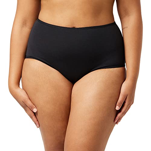 Iris & Lilly Damen Slip-Unterwäsche hoher Bund volle Abdeckung, 5er-Pack, Schwarz, 42 Iris & Lilly Damen Slip-Unterwäsche hoher Bund volle Abdeckung, 5er-Pack, Schwarz, 42 von Iris & Lilly