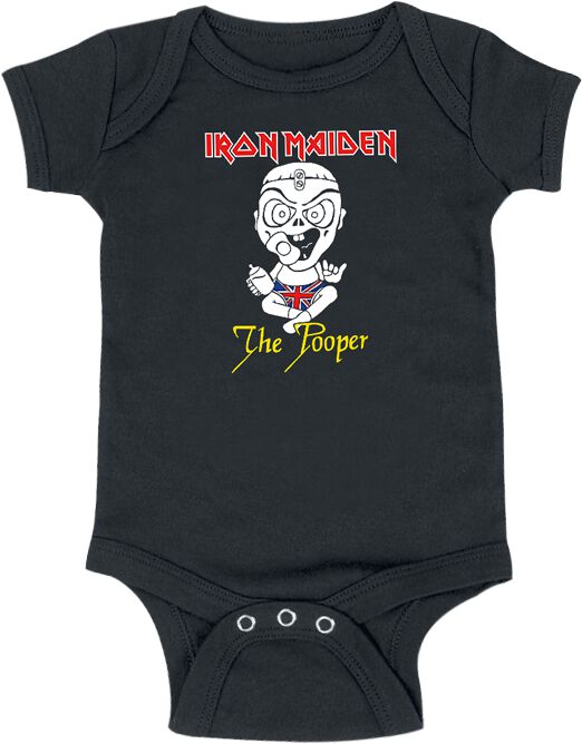 Iron Maiden Body für Neugeborene - Kids - The Pooper - für Mädchen & Jungen - schwarz  - Lizenziertes Merchandise! von Iron Maiden