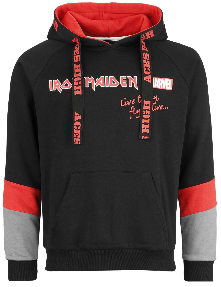 Iron Maiden Iron Maiden x Marvel Collection Kapuzenpullover schwarz grau rot in M von Iron Maiden