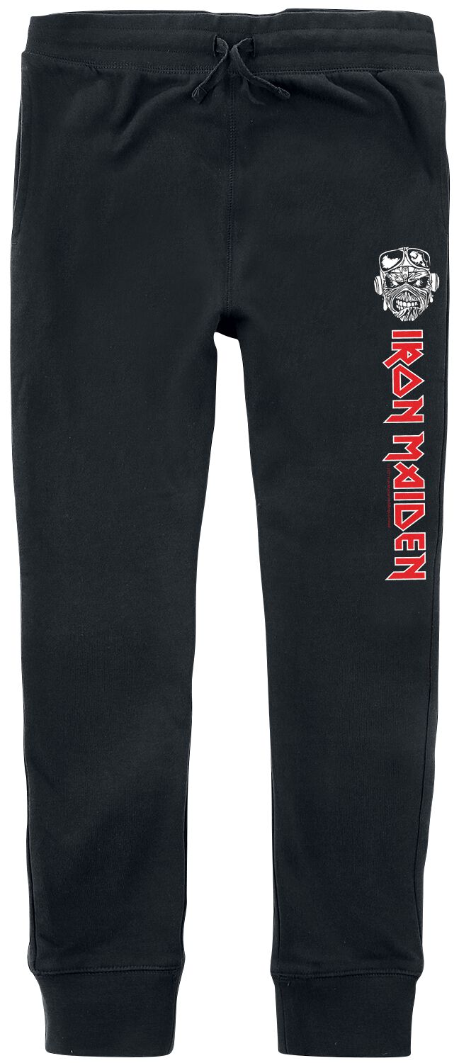 Iron Maiden Jogginghose - Metal-Kids - Eddie & Logo - 92 bis 164 - für Mädchen & Jungen - Größe 164 - schwarz  - Lizenziertes Merchandise! von Iron Maiden