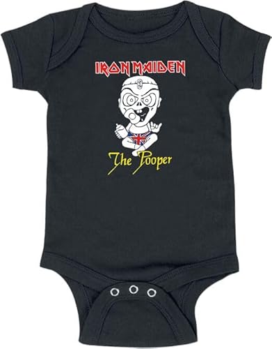 Iron Maiden Kids - The Pooper Unisex Body schwarz 56/62 100% Baumwolle Band-Merch, Bands von Iron Maiden