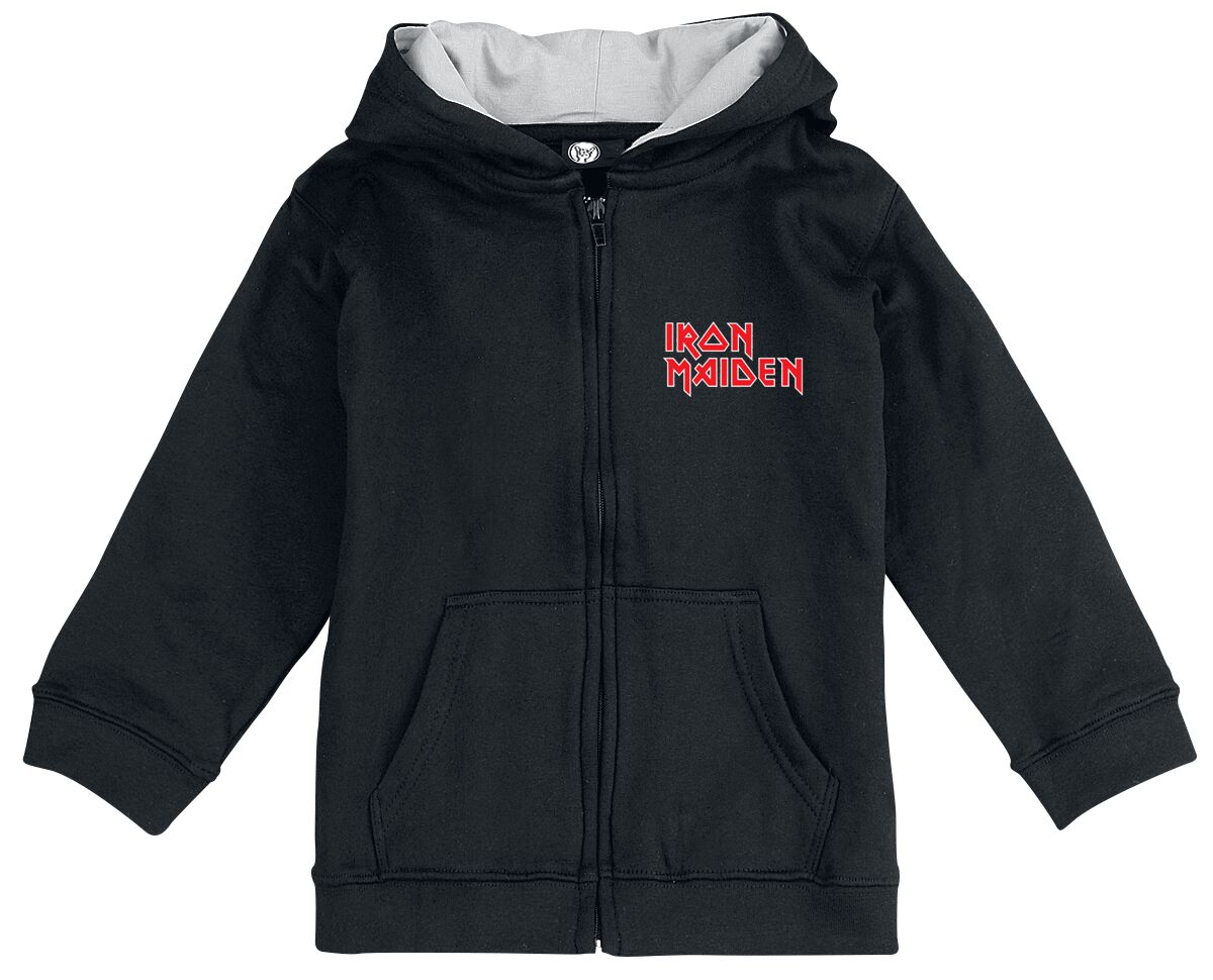 Iron Maiden Kinder-Kapuzenjacke - Metal-Kids - Trooper - 92 bis 164 - für Mädchen & Jungen - Größe 164 - schwarz  - Lizenziertes Merchandise! von Iron Maiden