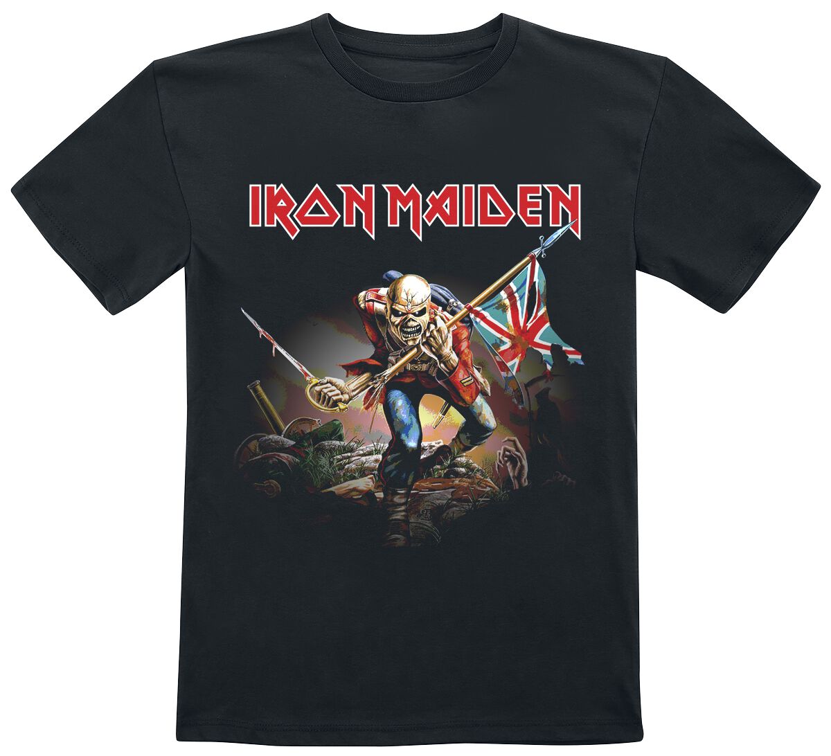 Iron Maiden T-Shirt - Kids - Trooper - 104 bis 164 - für Mädchen & Jungen - Größe 164 - schwarz  - Lizenziertes Merchandise! von Iron Maiden