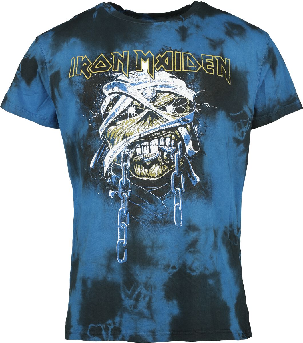 Iron Maiden T-Shirt - Powerslave - Mummy Head - S bis XL - für Männer - Größe S - schwarz/blau  - Lizenziertes Merchandise! von Iron Maiden