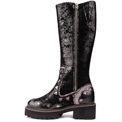 Irregular Choice Damen Cold Heart Mode-Stiefel, Schwarz, 42 EU von Irregular Choice