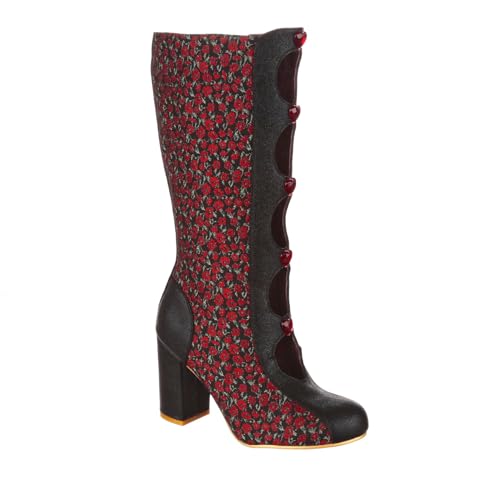 Irregular Choice Damen Ditsy Darling Mode-Stiefel, Schwarz, 37 EU von Irregular Choice