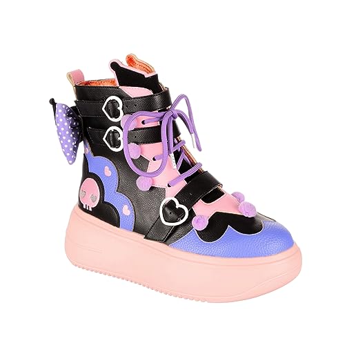 Irregular Choice Damen Gruselige Kuromi Mode-Stiefel, Schwarz, 39 EU von Irregular Choice