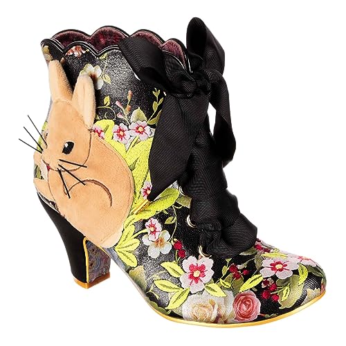 Irregular Choice Damen Hasenschleife Mode-Stiefel, Schwarz, 38 EU von Irregular Choice